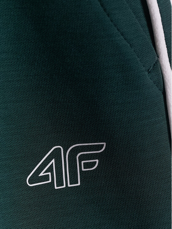 4F 4F Szorty sportowe COURT SOCIETY Zielony ciemny Regular Fit