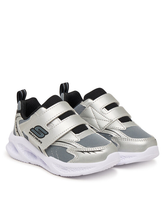 Skechers Skechers Sneakersy Meteor-Lights - Glow 401498N/SLBK Strieborná