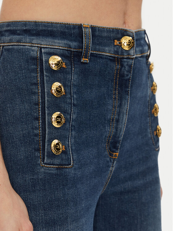 Elisabetta Franchi Elisabetta Franchi Teksad PJ-83D-51E2-V440 Tumesinine Regular Fit