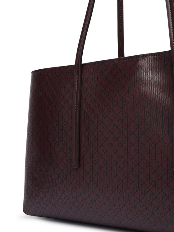 Calvin Klein Calvin Klein Geantă Emblem Aop Medium Work Tote LV04F3786G Vișiniu