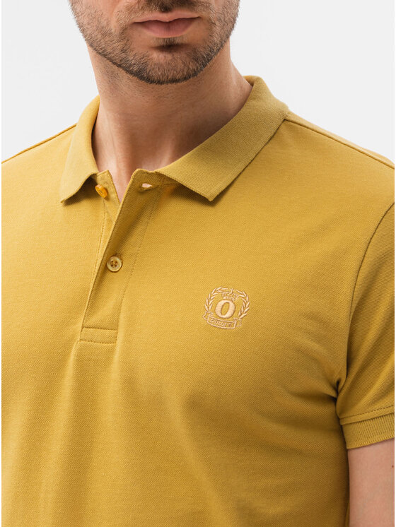 Ombre Ombre Polokošile S1374 Žlutá Regular Fit