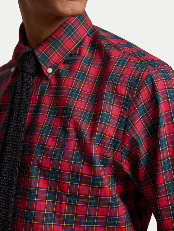 Polo Ralph Lauren Polo Ralph Lauren Πουκάμισο 710953644502 Σκούρο κόκκινο Custom Fit