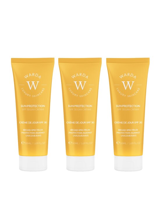 Warda Skincare Warda Skincare 3 x Krem z ochroną przeciwsłoneczną SPF 30 na dzień 50 ml Krem na dzień