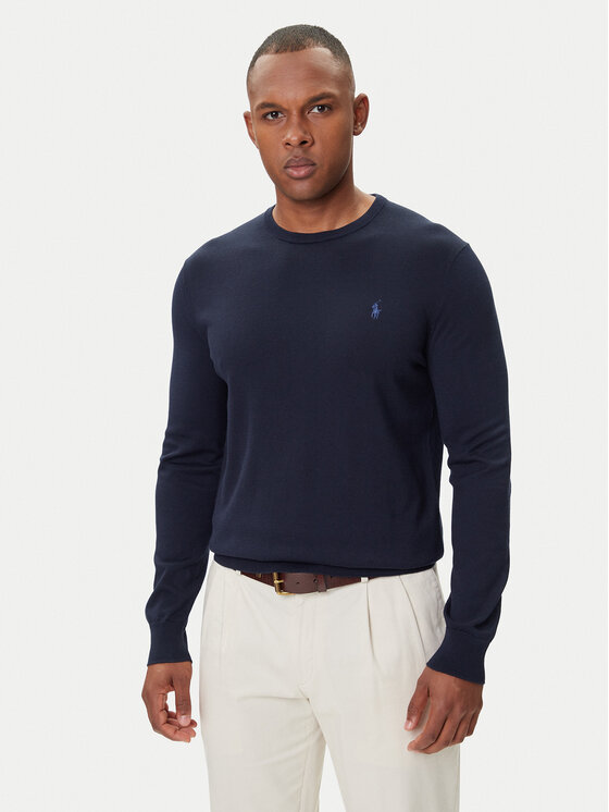 Polo Ralph Lauren Polo Ralph Lauren Pulover Ls Sf Cn Pp 710684957001 Mornarsko modra Slim Fit