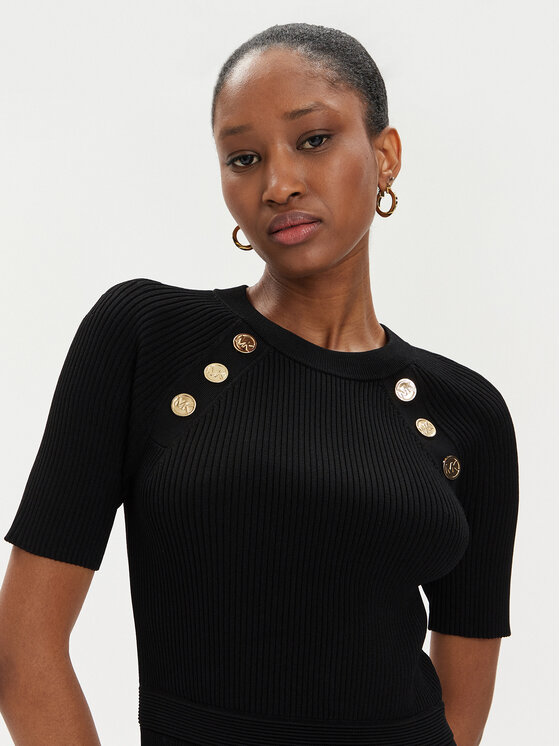 MICHAEL Michael Kors MICHAEL Michael Kors Трикотажна сукня MS480U033D Чорний Regular Fit