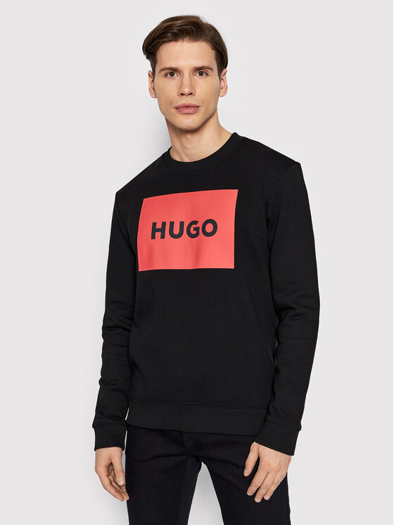 HUGO Hugo Pulóver Duragol222 50467944 Fekete Regular Fit