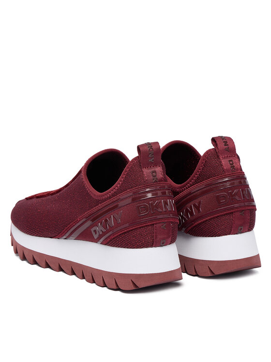DKNY DKNY Sneakersy Abbi Logo Slip-On K3502004 Bordová