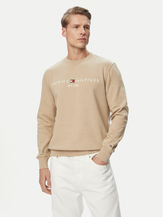 Tommy Hilfiger Hanorac Logo MW0MW11596 Bej Regular Fit