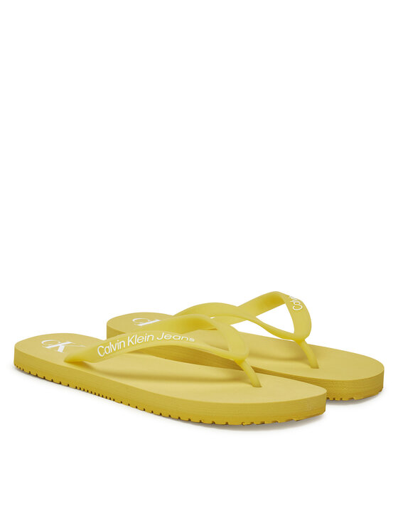 Calvin Klein Jeans Calvin Klein Jeans Japonki Beach Sandal Transparent Tpu YW0YW01829 Żółty