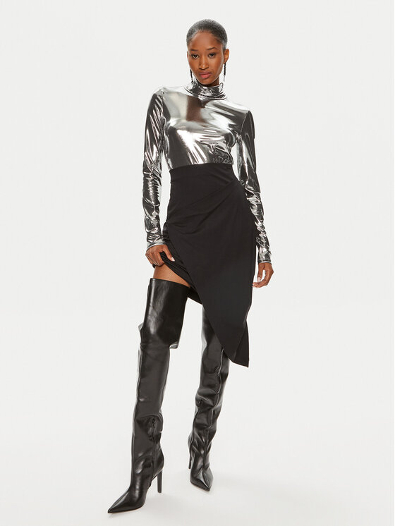 Patrizia Pepe Patrizia Pepe Гольф 8M1580/J016-X3OT Срібний Slim Fit