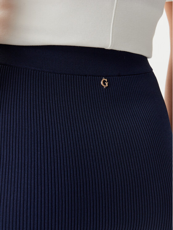 Guess Guess Pouzdrová sukně W5GD88Z3L10 Modrá Regular Fit