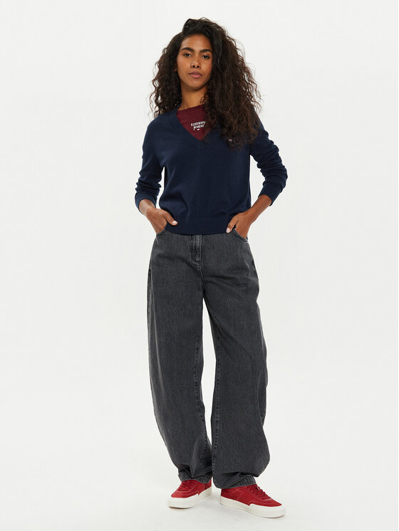 Tommy Jeans Tommy Jeans Sweater Tjw Essential DW0DW18670 Sötétkék Regular Fit