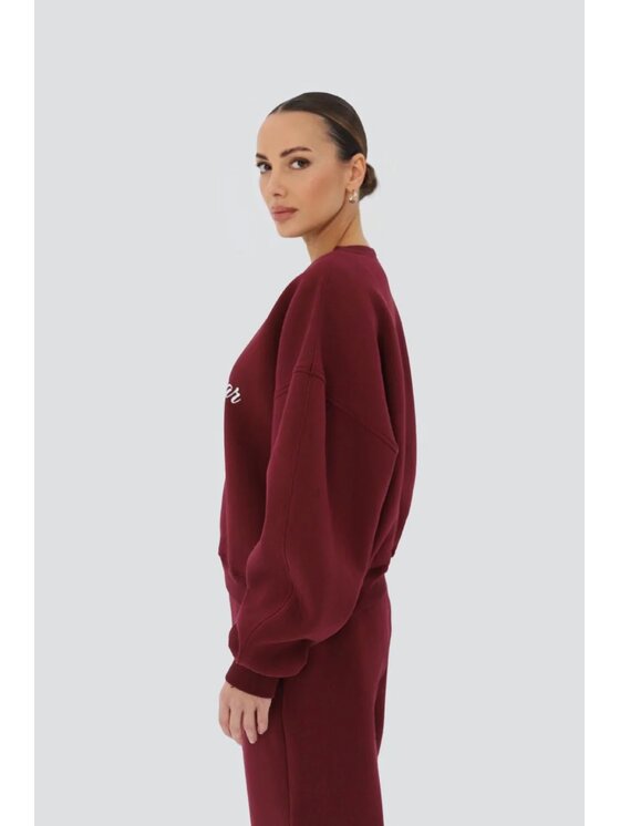 Chiara Wear Chiara Wear Bluza Bluza damska oversize ROSE Bordowy Oversize