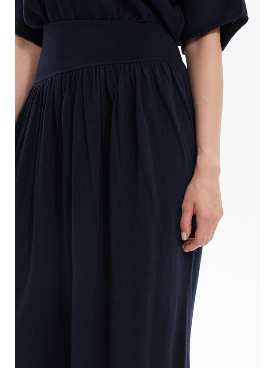 Deni Cler Milano Deni Cler Milano Spódnica midi T-DC-752D-F5-90-59-1 Granatowy Regular Fit