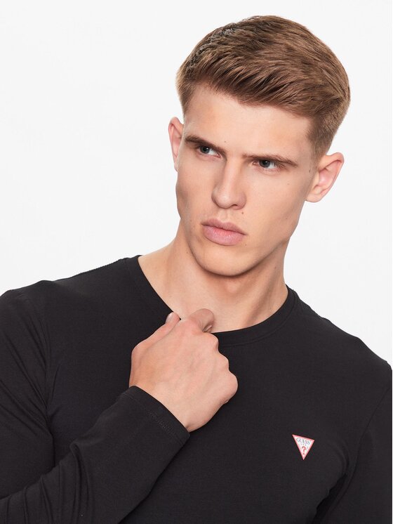Guess Guess Longsleeve M2YI28 J1314 Negru Slim Fit