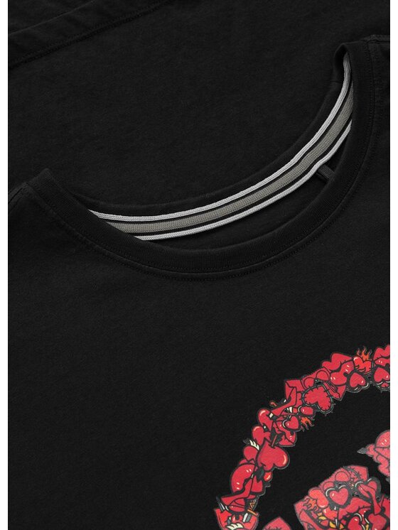 PITBULL PITBULL T-Shirt LOGO HEARTS Czarny Oversize