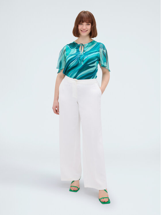 Fiorella Rubino Fiorella Rubino Bluzka 2120T002506N0S5 Zielony A-Line Fit
