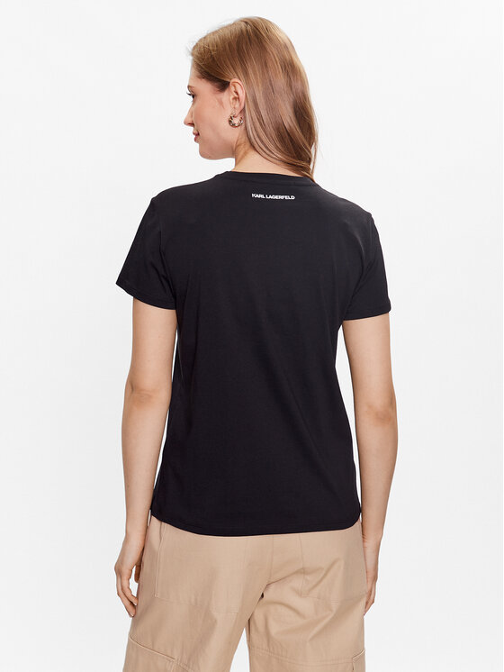 KARL LAGERFELD KARL LAGERFELD T-Shirt Ikonik 2.0 230W1700 Černá Regular Fit