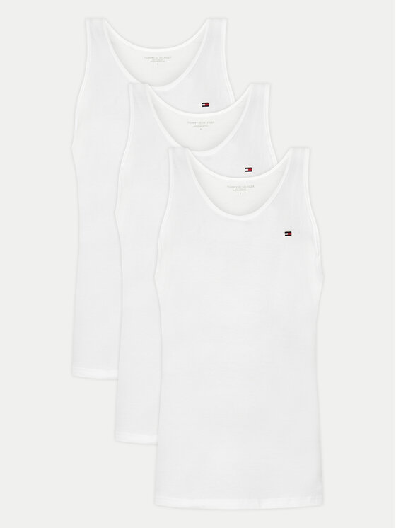 Tommy Hilfiger Súprava 3 tank topov UM0UM03387 Biela Regular Fit
