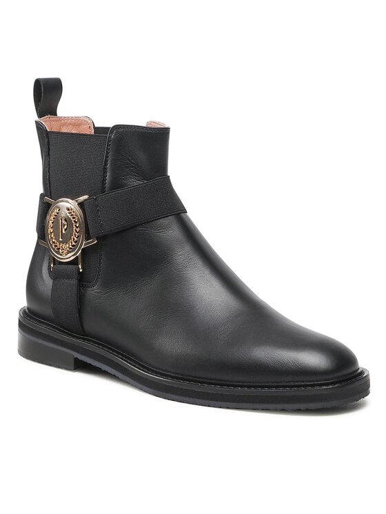 Pollini Pollini Kotníková obuv s elastickým prvkem SA21043G1FTC0000 Černá