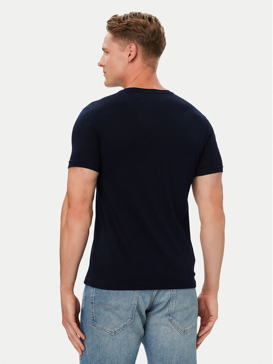 United Colors Of Benetton United Colors Of Benetton T-krekls 3U53J4231 Tumši zils Regular Fit