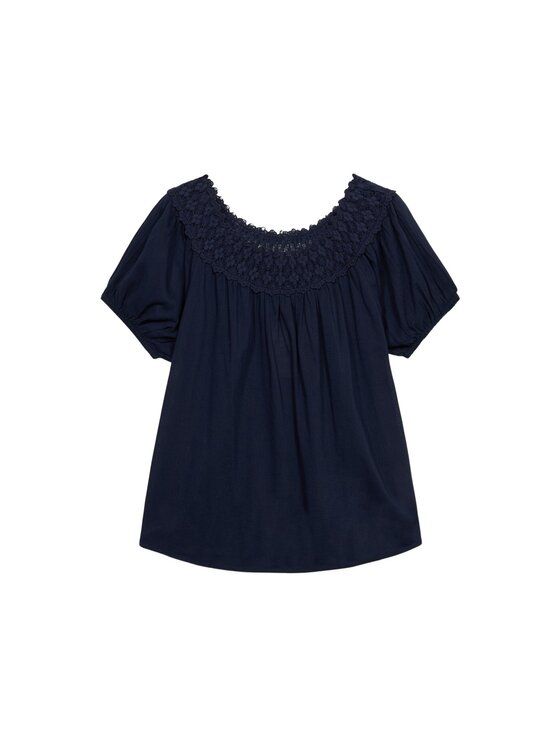 Oltre Oltre Blusa 2465J000696N034 Blu Baggy Fit