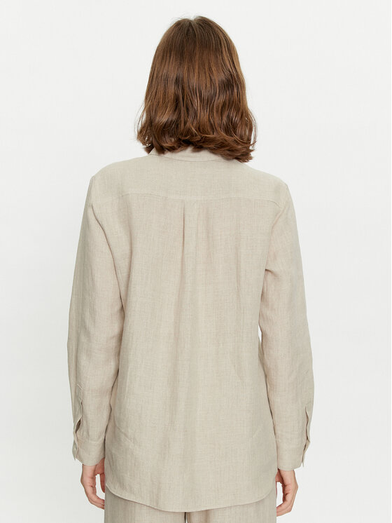 Marella Marella Camicia Alcide 2413111142 Écru Regular Fit