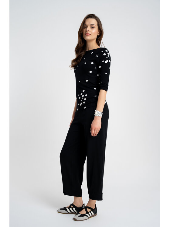 CLICK CLICK Μπλουζάκι 10-6873 Μαύρο Fitted Fit