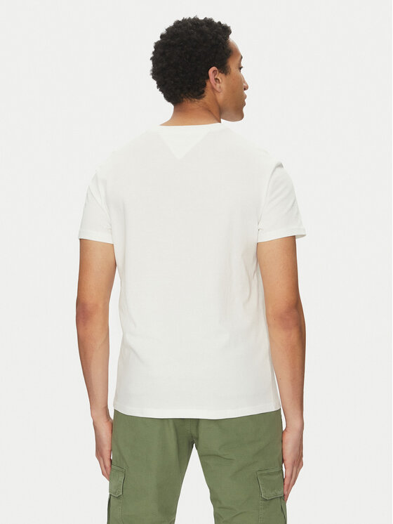 Tommy Jeans Tommy Jeans Tricou Signature Dna DM0DM20817 Alb Regular Fit
