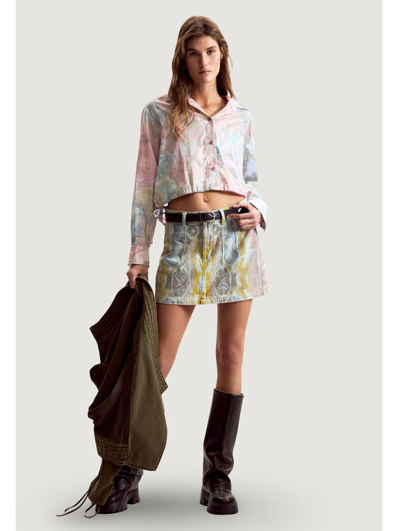 Desigual Desigual Camicia CAM_FLOWERS_LACRO Rosa Casual Fit