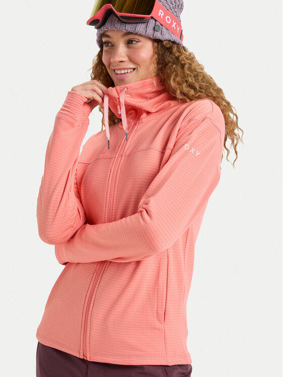 Roxy Roxy Funkčná mikina Vertere Full Zip ERJFT04974 Oranžová Regular Fit