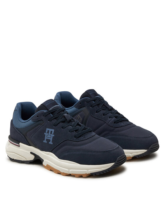 Tommy Hilfiger Tommy Hilfiger Sneakersy M Runner X Ventile Mix FM0FM05062 Tmavomodrá
