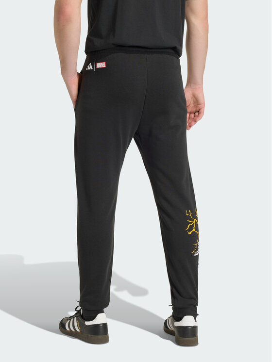 adidas adidas Spodnie materiałowe Real Madrid Avengers Czarny Regular Fit
