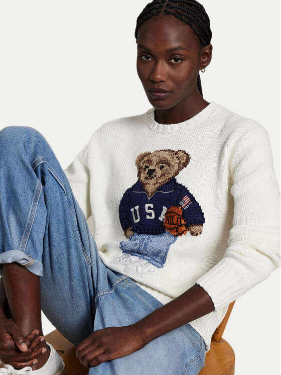 Polo Ralph Lauren Polo Ralph Lauren Sweter 211966255001 Écru Relaxed Fit
