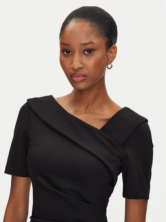 Rinascimento Rinascimento Rochie cocktail CFC0122560003 Negru Slim Fit