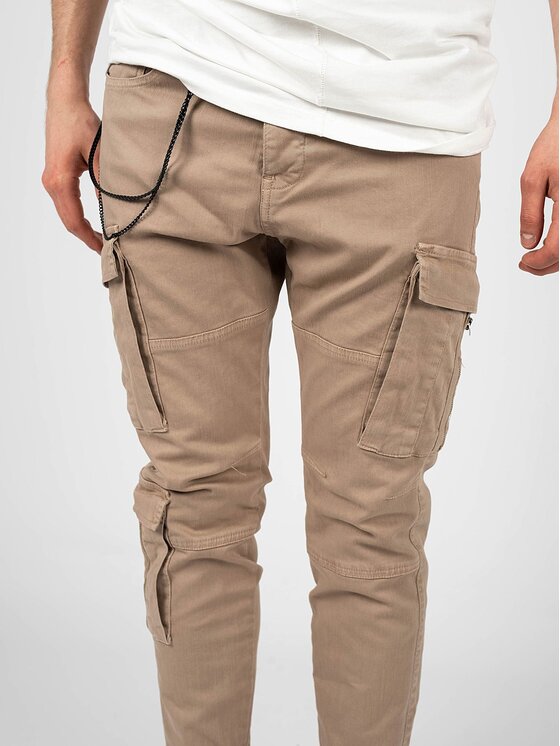 Xagon Xagon Spodnie materiałowe P2303 2CR 4013 Beżowy Skinny Fit
