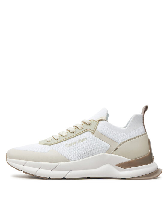 Calvin Klein Calvin Klein Sneakers Low Top Lace Up Mix HM0HM00918 Bianco