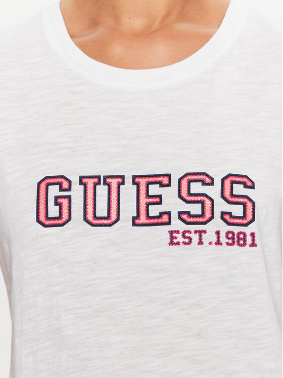 Guess Guess T-shirt W3YI35 K8G01 Bijela Regular Fit