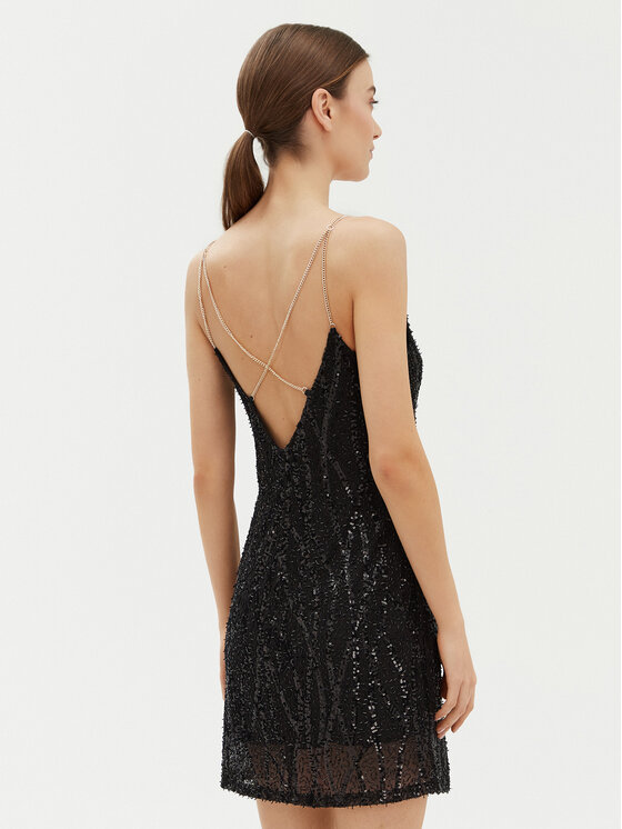 Imperial Imperial Коктейлна рокля A9990058S Черен Regular Fit