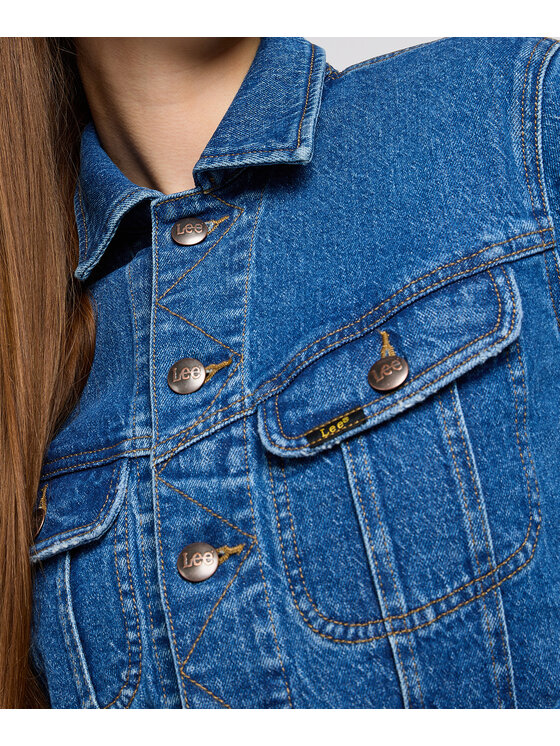 Lee Lee Kurtka jeansowa 112351136 Granatowy Regular Fit