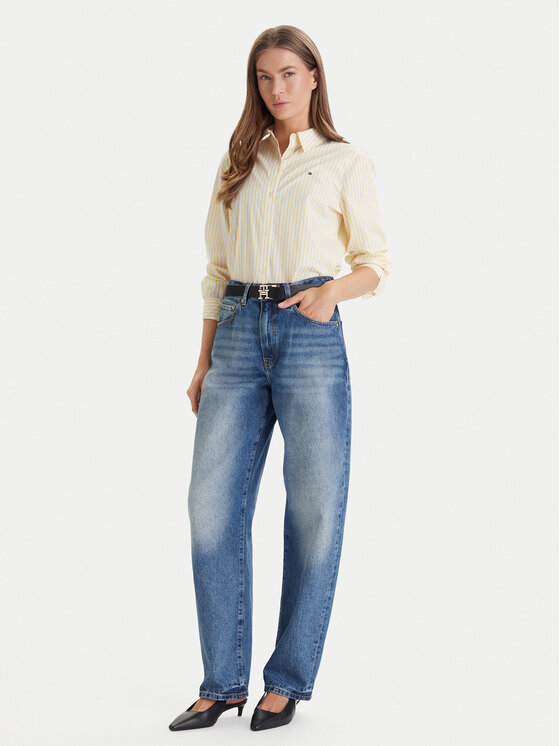 Tommy Hilfiger Tommy Hilfiger Jeans hlače WW0WW48535 Modra Barrel Fit