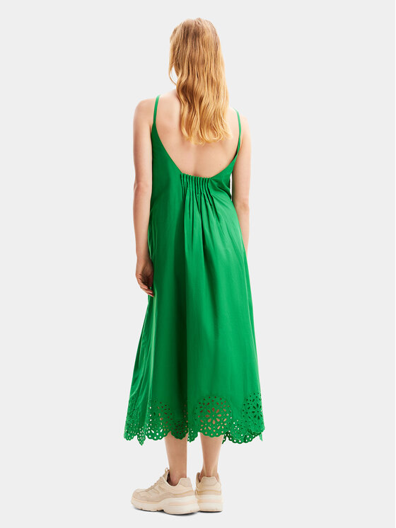 Desigual Desigual Rochie de vară Porland 24SWVW21 Verde Loose Fit
