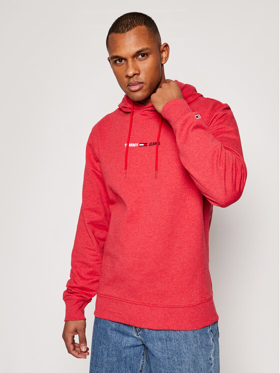 Tommy Jeans Džemperis Tjm Straight Logo DM0DM10190 Raudona Regular Fit •  Modivo.lt