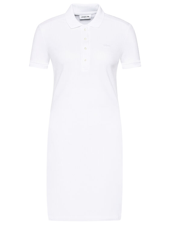 Lacoste Lacoste Sukienka codzienna EF5473 Biały Slim Fit