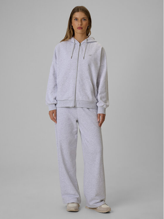 4F 4F Bluza basic Szary jasny Loose Fit
