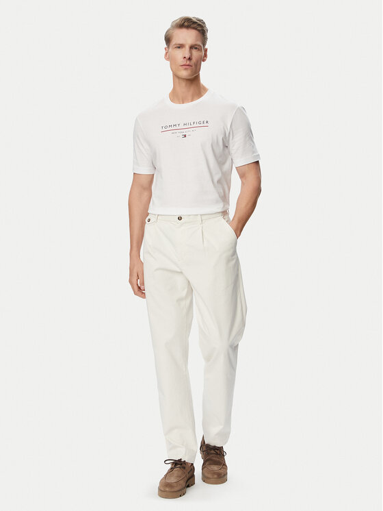 Tommy Hilfiger Tommy Hilfiger Тишърт Brand Love MW0MW44359 Бял Regular Fit