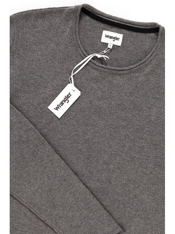 Wrangler Wrangler Felpa ROLL EDGE CREW Grigio Regular Fit