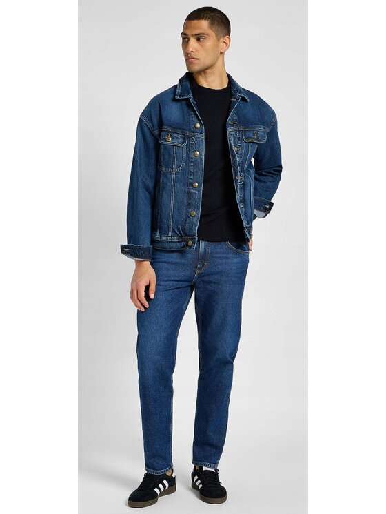 Lee Lee Sweter Clean Raglan Sweater Czarny Slim Fit