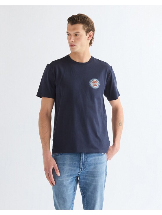 Wrangler Wrangler T-Shirt SMALL AMERICANA TEE Niebieski Regular Fit