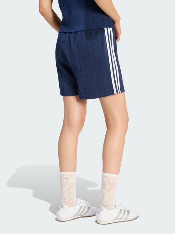adidas adidas Szorty sportowe PINSTRIPE FIREBIRD Granatowy Loose Fit